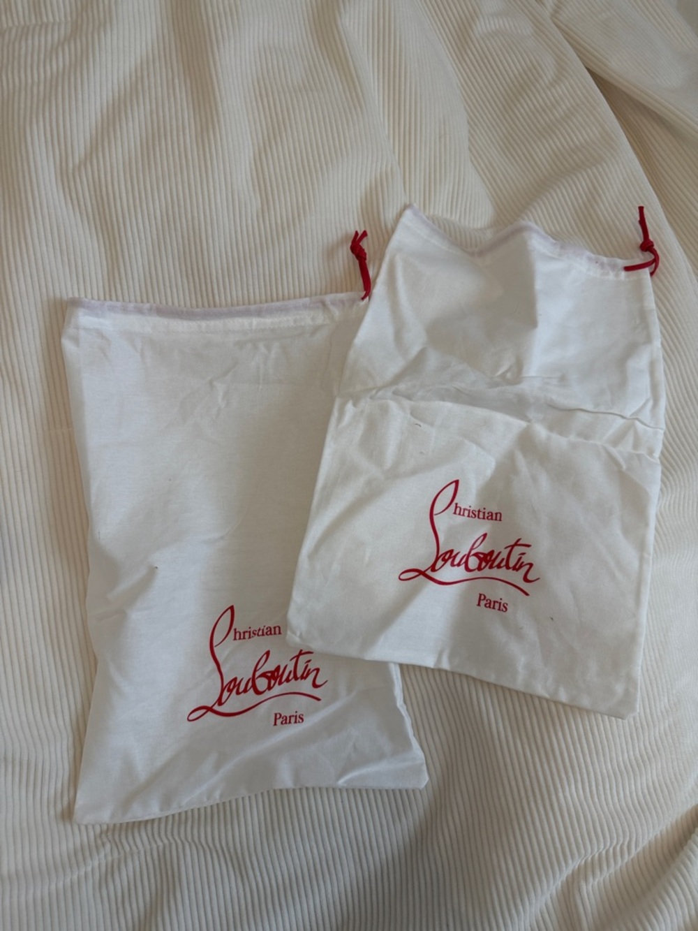 Christian Louboutin White Dust Bags